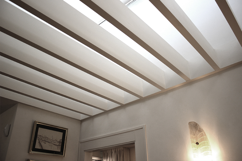 Detalle techo en madera